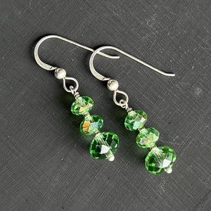 Light Green Rondelle earrings