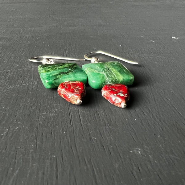 Green & Red earrings