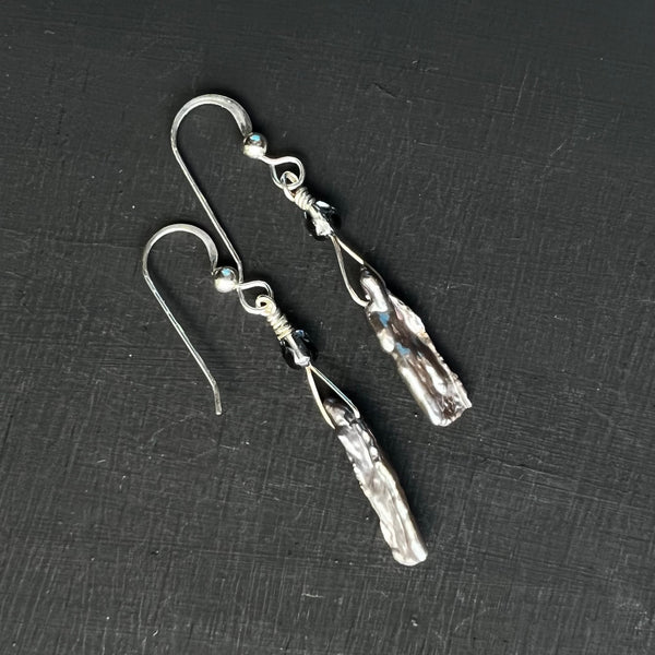 Pearl & glass earrings