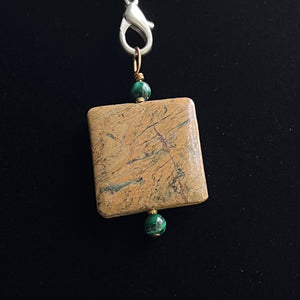 Verdite & Malachite pendant