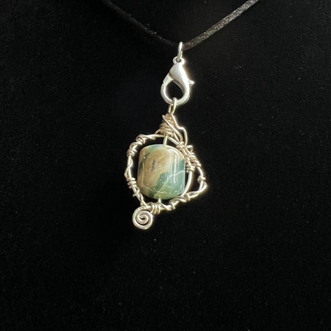 Ocean Jasper wirework pendant