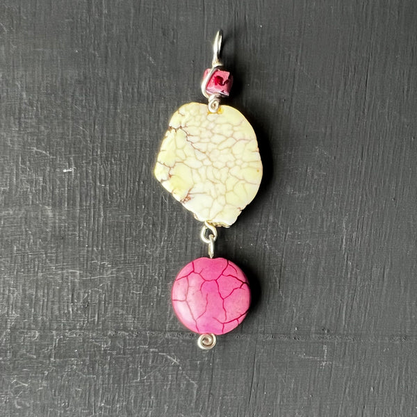 Dyed stone pendant