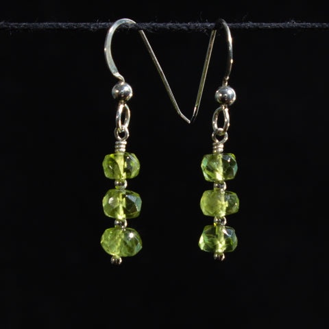 Faceted Peridot earring