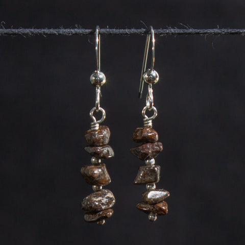 Meteorite earrings