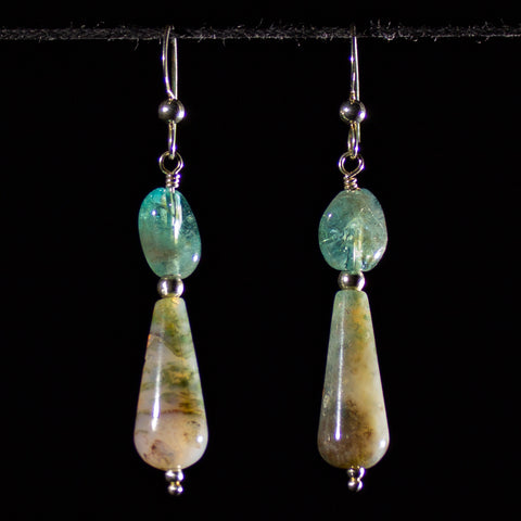 Jasper & Apatite earrings