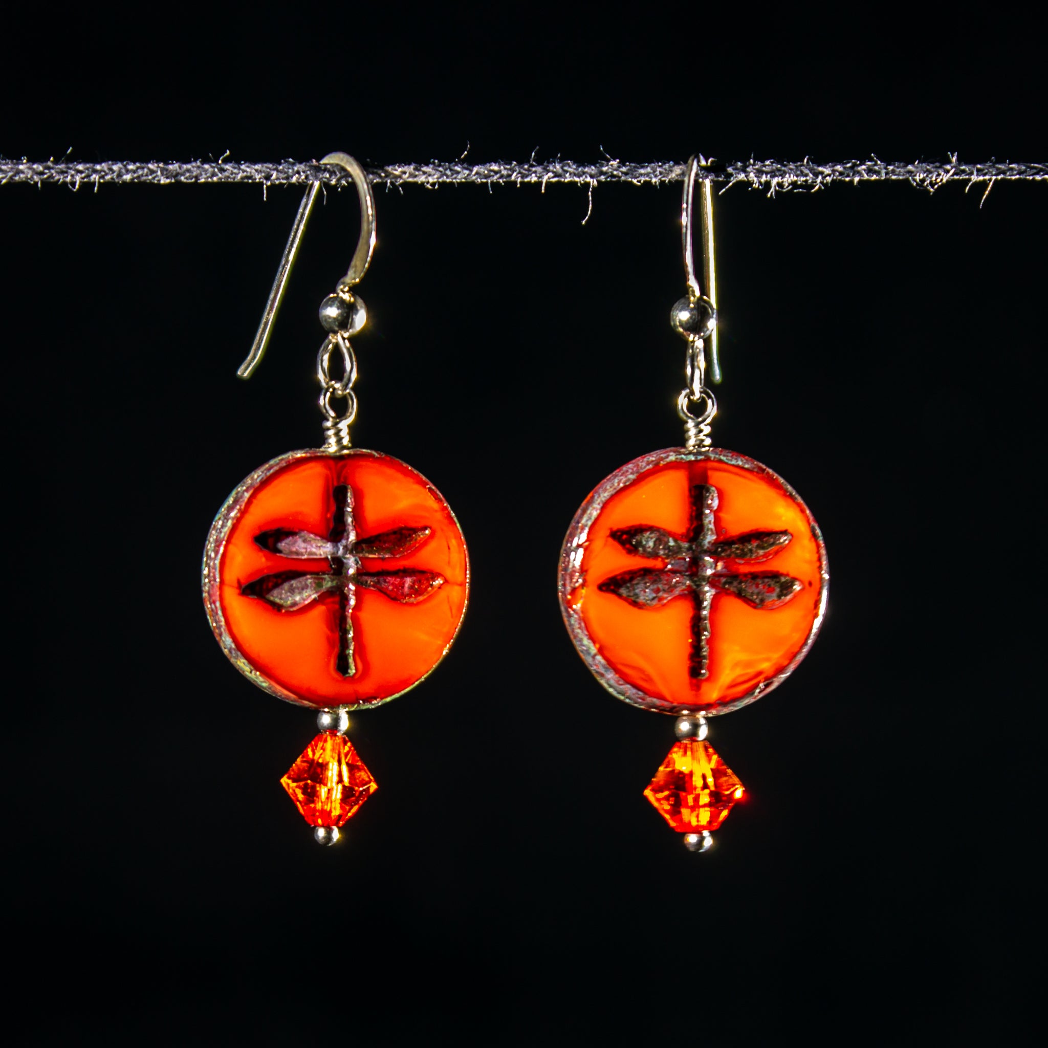Red Dragonfly earrings